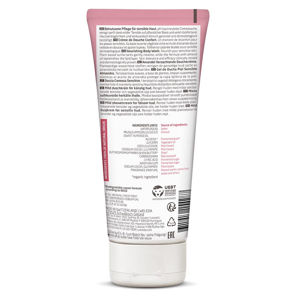 *Крем Weleda Миндальный деликатный для душа 200 мл