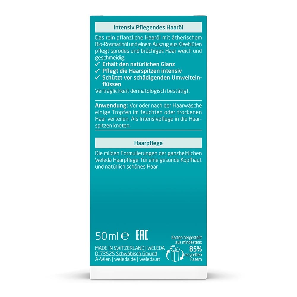 *Олія Weleda Живильна для інтенсивного догляду за волоссям 50 мл