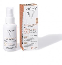 *Капіталь Солей сонцезахисний флюїд проти ознак фотостаріння шкіри обличчя з тонуючим spf50+, 40 мл