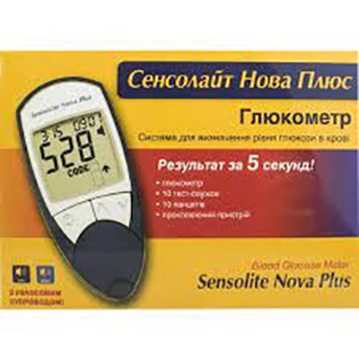 *Глюкометр SensoLite Нова Плюс Комплект №1 *Глюкометр SensoLite Нова Плюс Комплект №1