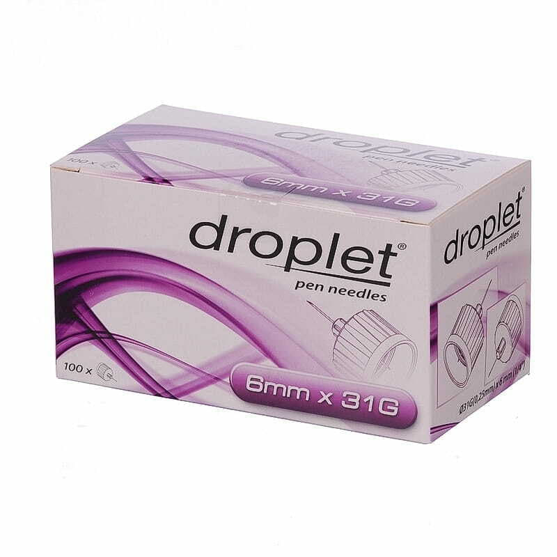 *Игла Droplet для шприц-ручки 31G длинна 6 мм*0,25 мм №100 *Игла Droplet для шприц-ручки 31G длинна 6 мм*0,25 мм №100