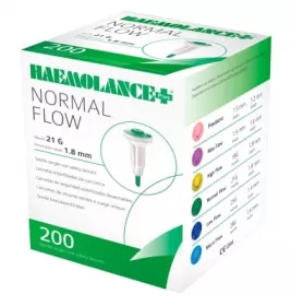 *Ланцети безпечні стерильні одноразового використання HAEMOLANCE Plus NORMAL FLOW голка 21G тип 420 №200