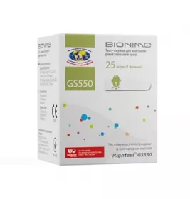 *Тест-смужки Bionime Rightest GS550 №25