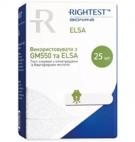 Тест-полоски Bionime Rightest ELSA для глюкометров №25