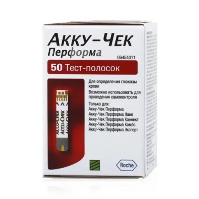 Тест-полоски Accu-Chek Перформа для глюкометров №50 Тест-полоски Accu-Chek Перформа для глюкометров №50