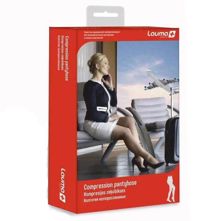 *Колготки LAUMA компр. з миском AT404 2 кл. компр. натур. р.4К
