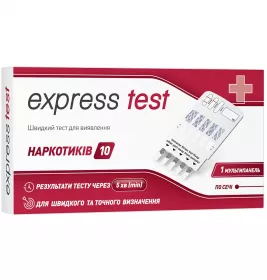 Тест мультипанель Express test для определения 10 наркотиков