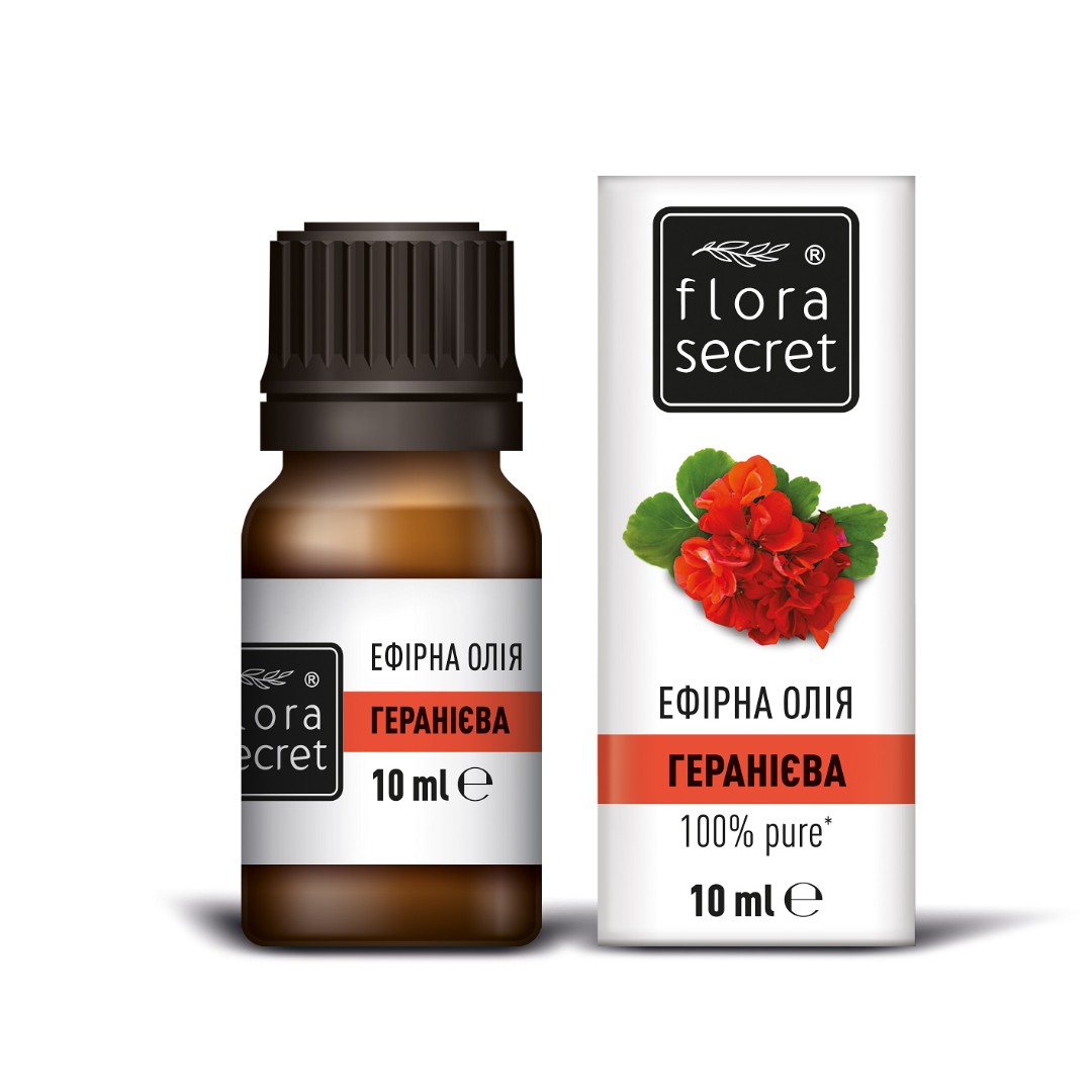 Масло FloraSecret эфирное гераниевое 10 мл Масло FloraSecret эфирное гераниевое 10 мл
