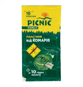 *Пластини PICNIC Family від комарів №10