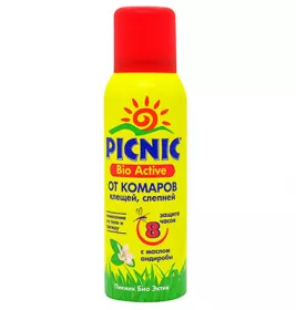*Аэрозоль PICNIC Bio Active от комаров и клещей 125мл