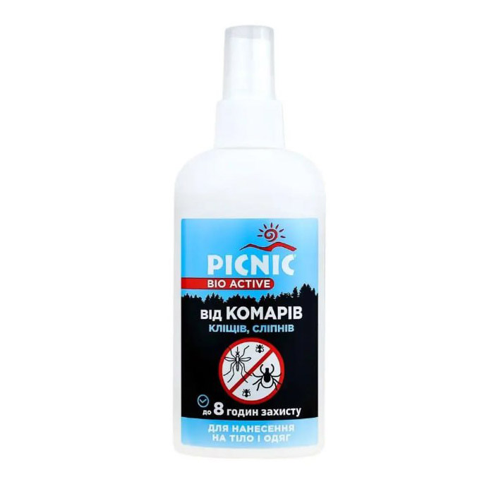 *Спрей-лосьйон PICNIC Bio Active від комарів та кліщів 100мл