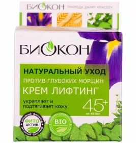 *Крем Биокон Натуральный уход для лица лифтинг/против глубоких морщин 50 мл