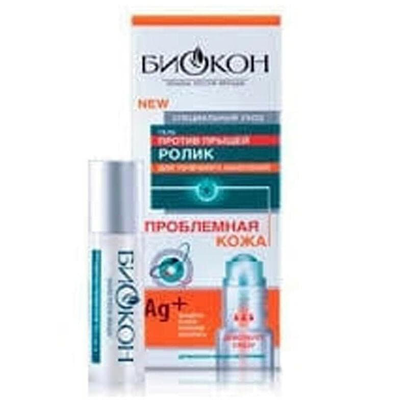 *Гель-ролик Біокон Проблемна шкіра від прищів 10 мл