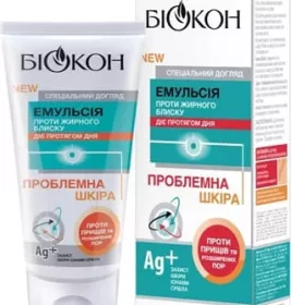 *Емульсія Біокон Проблемна шкіра проти жирного блиску 75 мл
