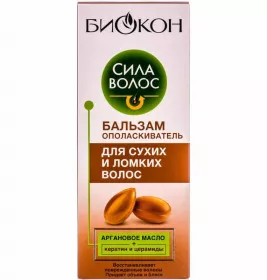*Бальзам-ополаскиватель Биокон для волос сухих ломких Сила Волос 215 мл