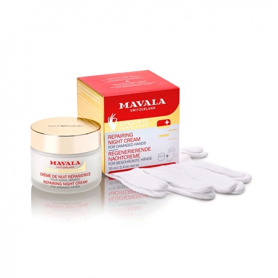 Крем Mavala для рук нічний c рукавичками Repairing Night Cream