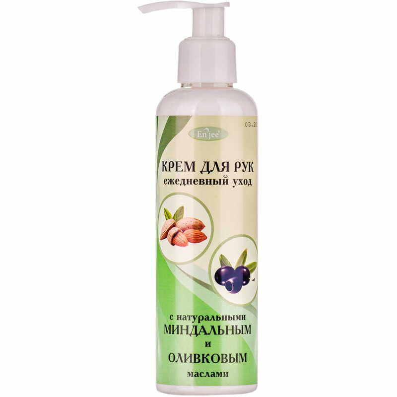 Крем для рук ENJEE для щоденного догляду з натуральною мигдальною та оливковою олією 200мл