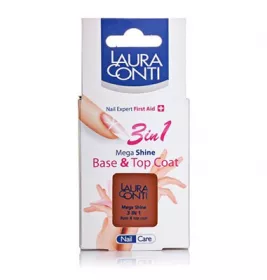*Засіб Laura Conti Сила міцності та Мега-блиск база і верхній шар для нігтів