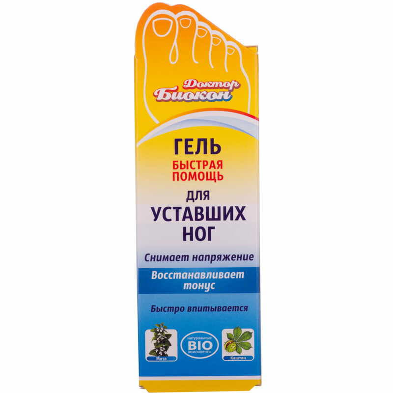 *Гель Доктор Біокон Швидка допомога для втомлених ніг 75мл