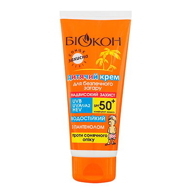 Крем Биокон Детский для безопасного загара SPF50+ 90мл Крем Биокон Детский для безопасного загара SPF50+ 90мл