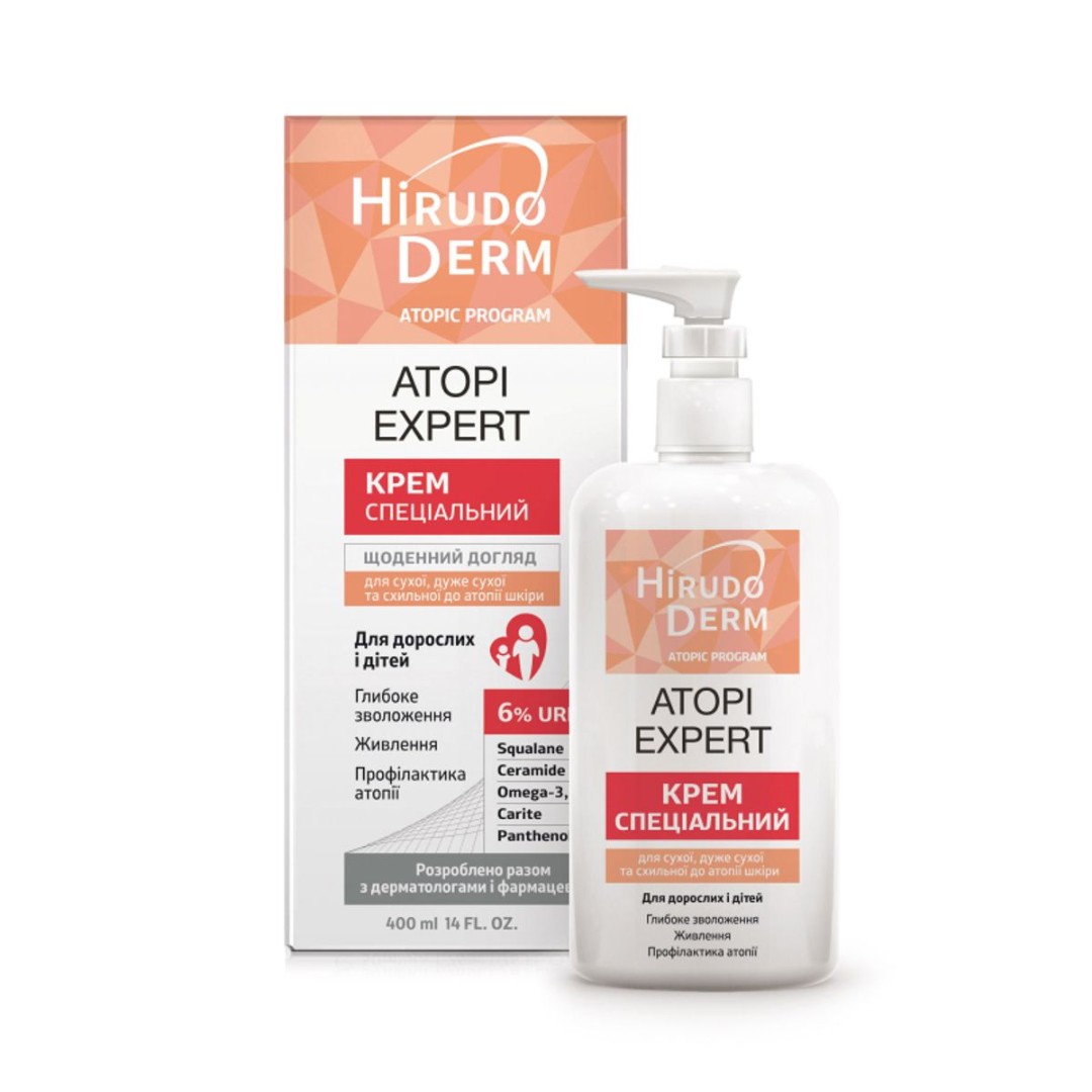 Крем Hirudo Derm АTOPI EXPERT спеціальний для дуже сухої і схильної до атопії шкіри 400мл