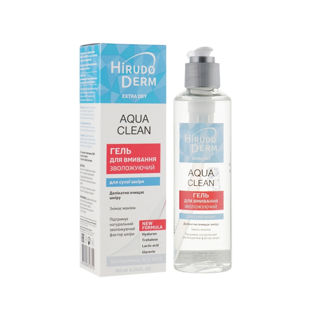 Гель Hirudo Derm Extra Dry увлажняющий д/умывания сухой кожи лица 180мл Гель Hirudo Derm Extra Dry увлажняющий д/умывания сухой кожи лица 180мл