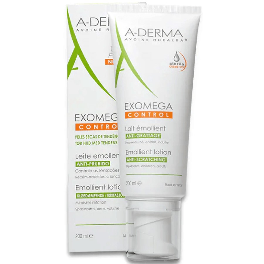 Молочко А-Дерма Екзомега Пом'якшувальне для атопічної шкіри обличчя та тіла 200мл