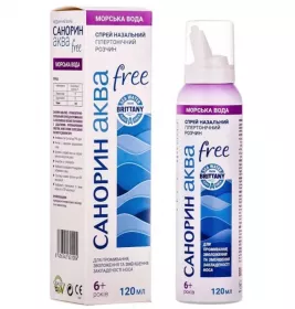 Санорин АКВА FREE морська вода спрей 120 мл