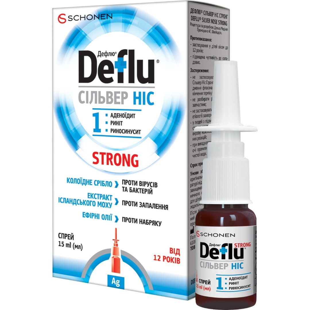 Дефлю Сільвер Ніс Стронг спрей 15мл