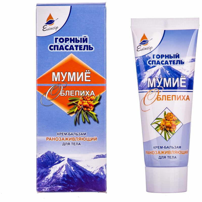 Крем-бальзам Еліксир Гірський Спасатель Мумійо обліпиха 75 мл