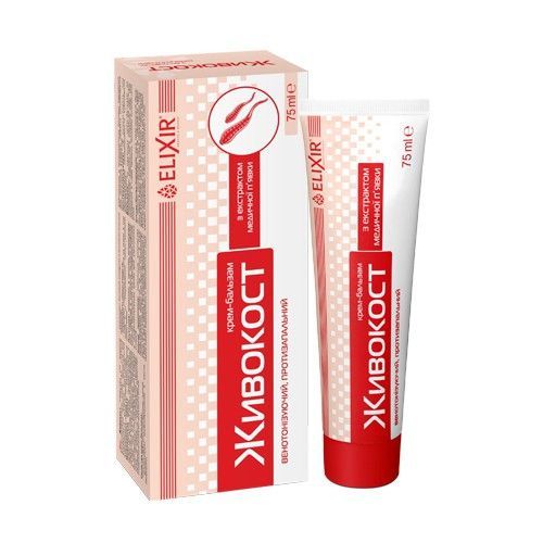 Крем-бальзам Еліксир Живокіст з медичної п'явкою 75 мл