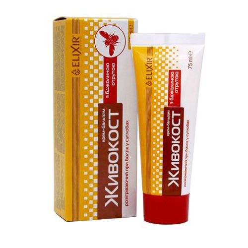 Крем-бальзам Еліксир Живокіст з бджолиною отрутою 75 мл