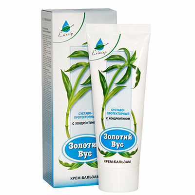 *Крем-бальзам Еліксир Золотой Вус з хондроітином 75 мл