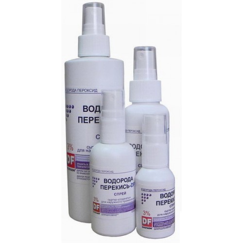 *Перекис водню р-н 3% спрей косм. флак. 30мл Флорі спрей