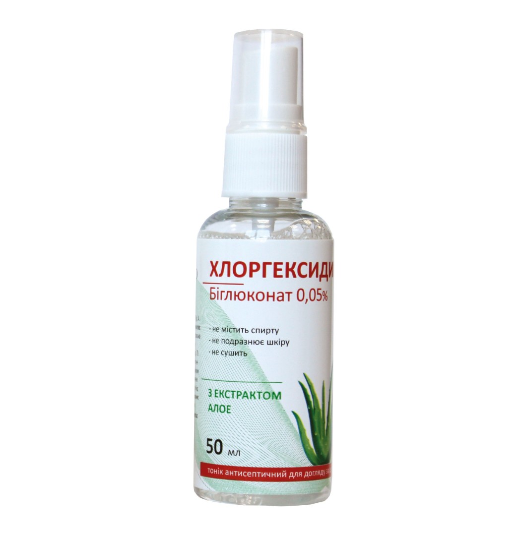 *Тонік PRANO Хлоргексидину біглюконат 0,05% з екстрактом алое 50мл
