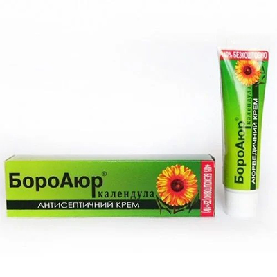 *БороАюр крем антисептический календула 25г *БороАюр крем антисептический календула 25г