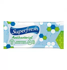 Салфетка Super Fresh влажная Антибактериальная №15