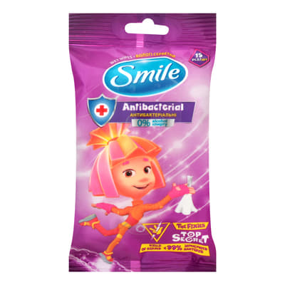 *Салфетки влажные Smile Фиксики №15
