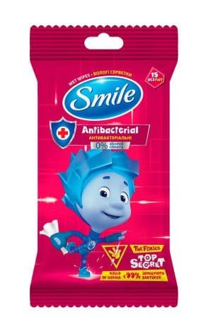 *Салфетки влажные Smile Фиксики №15