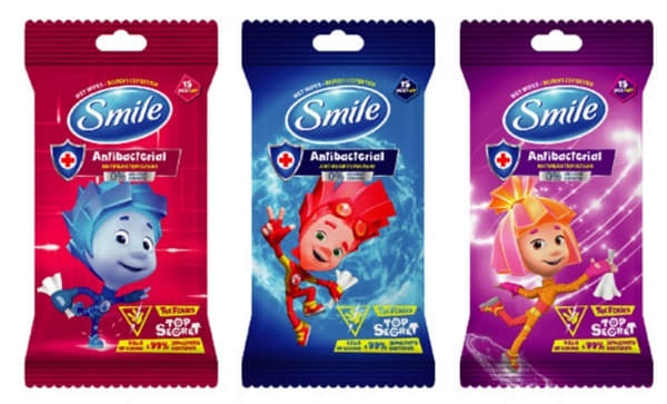 Серветки вологі Smile Фіксики №15