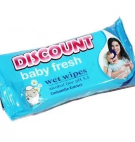 Серветки Discount Extra Антиб.вологі для дітей з екстрактом ромашки №15