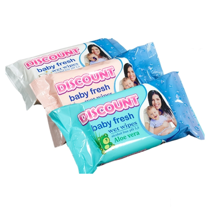 Серветки Discount Extra Антиб.вологі для дітей з екстрактом алое №15