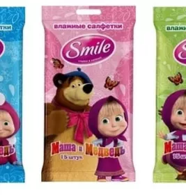 Серветка Smile волога Маша і ведмідь/IceAge №15