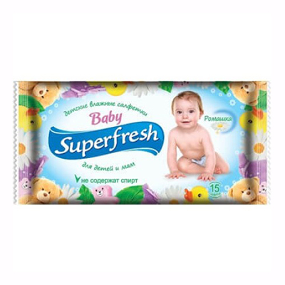 Серветка ФрешБері Super Fresh волога дитяча №15