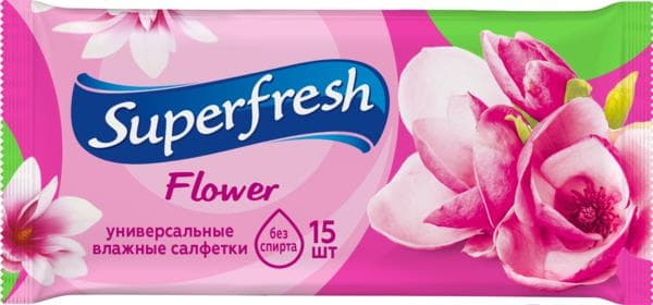 Серветка ФрешБері Super Fresh волога в асортименті №15