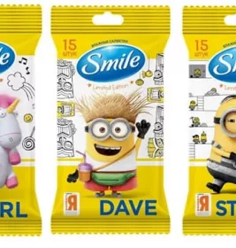 *Салфетка Smile влажная Minions MIX limited edition №15