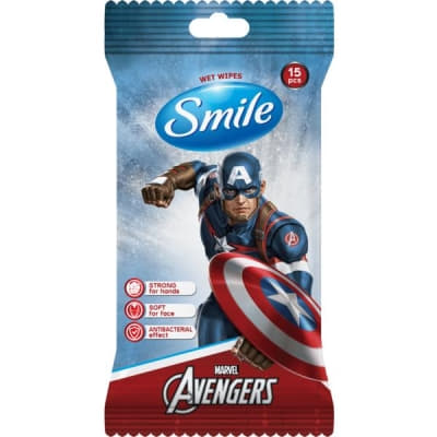 Серветка Smile волога MARVEL антибактеріальна №15