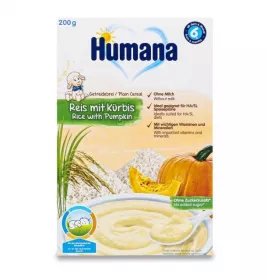 *Каша HUMANA 1850 Рисова б/молочн з гарбузом 200г
