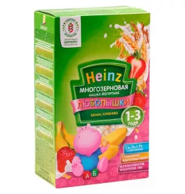 *Каша Хайнц Багатозернова Любопишкі фруктово-йогуртна банан-полуниця 200 г