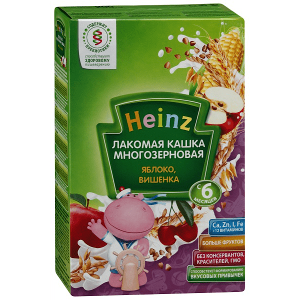 *Каша Хайнц Многозернов лакомая Яблоко-вишня 200 г